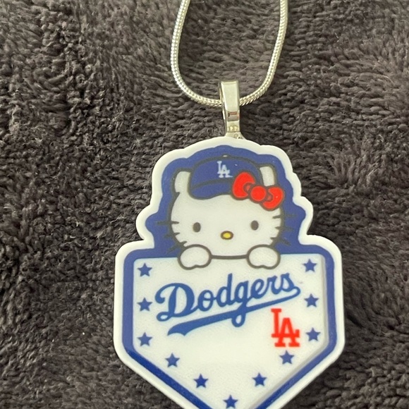 Hello Kitty Dodgers Pendant Necklace - Picture 1 of 1